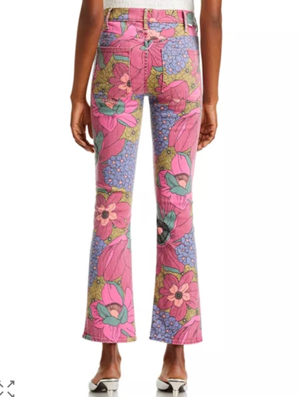 NEW MOTHER The Patch Pocket Insider High Rise Jeans Psychic Floral size 29 - Picture 2 of 8